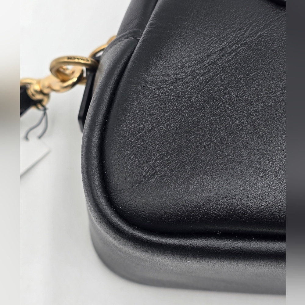 Coach Glovetanned Leather Borough Bowling Bag, Black - Picture 6 of 16